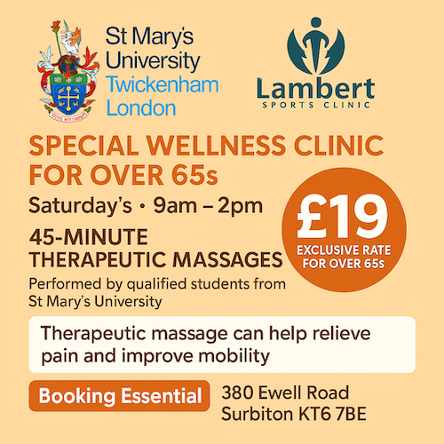 Special Wellness Clinic for Over 65s