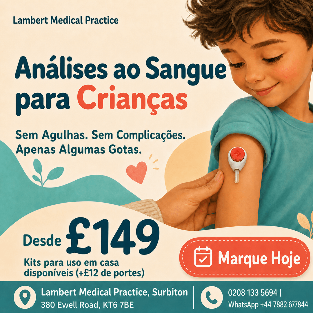 Análises ao Sangue para Crianças — Sem Agulhas, Sem Complicações. Lambert Medical Practice Surbiton.
